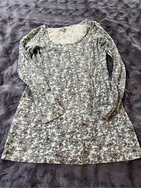 Rubbish Floral Scoop Neck Tunic with Pink and Green Accents -Jr. sizing